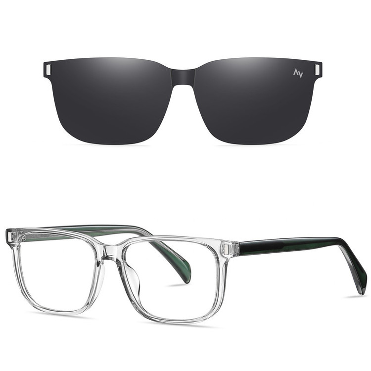 فریم عینک طبی ویفرر (Wayfarer) آلبرت وگ مدل CG-7201-C644-P109 مناسب برای انواع صورت به همراه کاور آفتابی