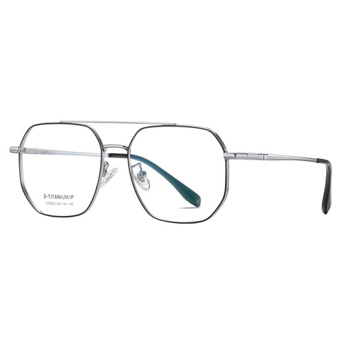 فریم عینک طبی چند ضلعی مدل ST6222C125-P298 مناسب برای انواع صورت