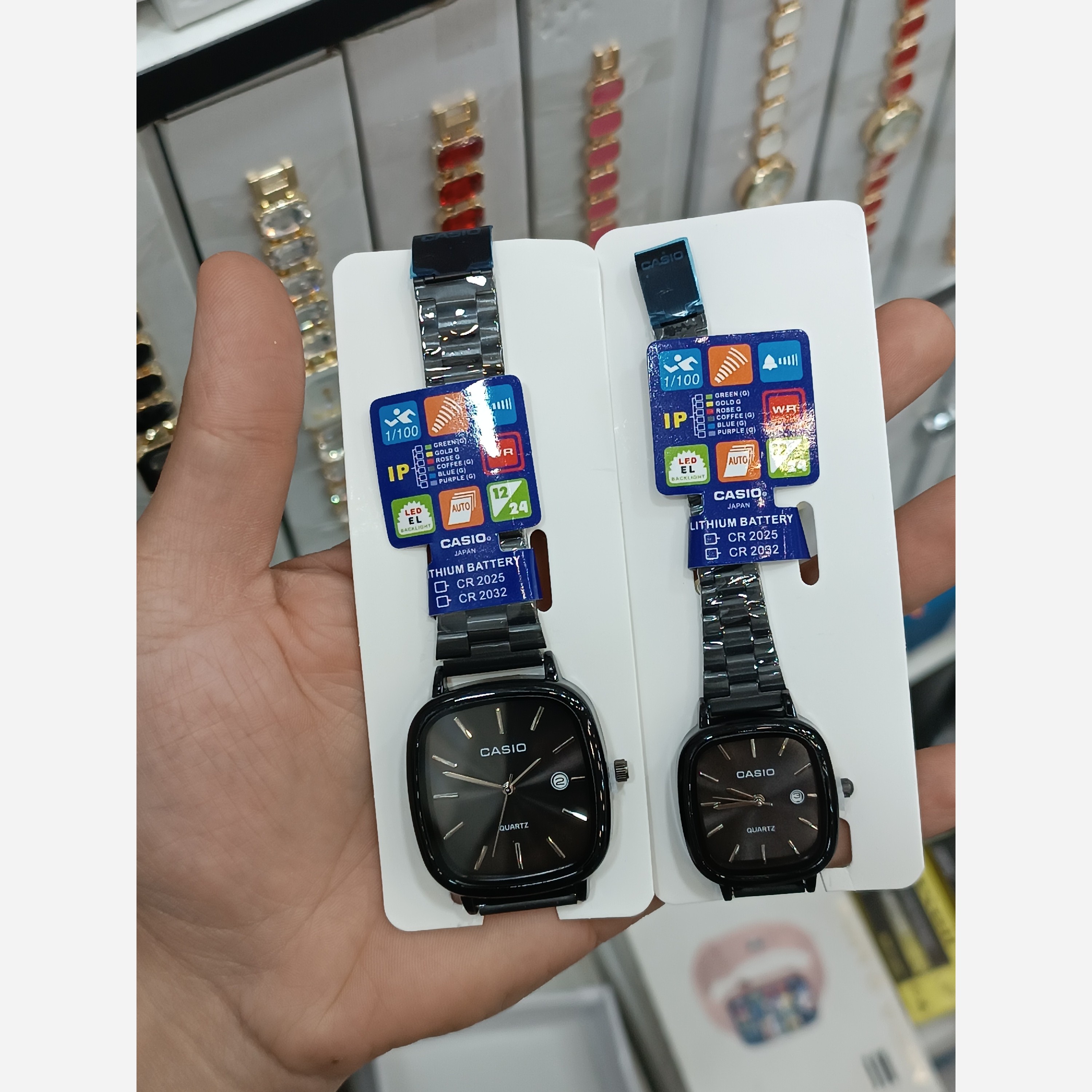 ساعت ست کاسیو اولدمانی فول بلک(مشکی) زنانه و مردانه اصلی casio درجه یک ضمانتی مافیایی