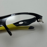 عینک شب اسپرت اوکلی Oakley مدلRadar عدسی بی رنگ فریم مشکی کد 806 - عینک طوفان - عینک شب