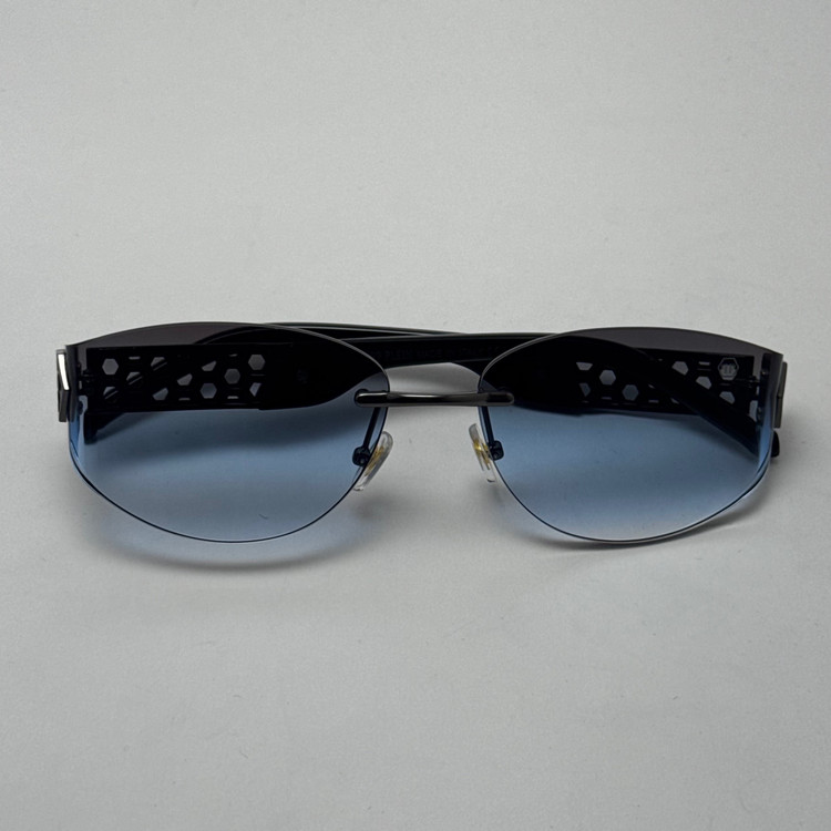 عینک آفتابی فیلیپ پلین Philip Plein مدل Luxury Shield فریم لس آبی - لنز UV400