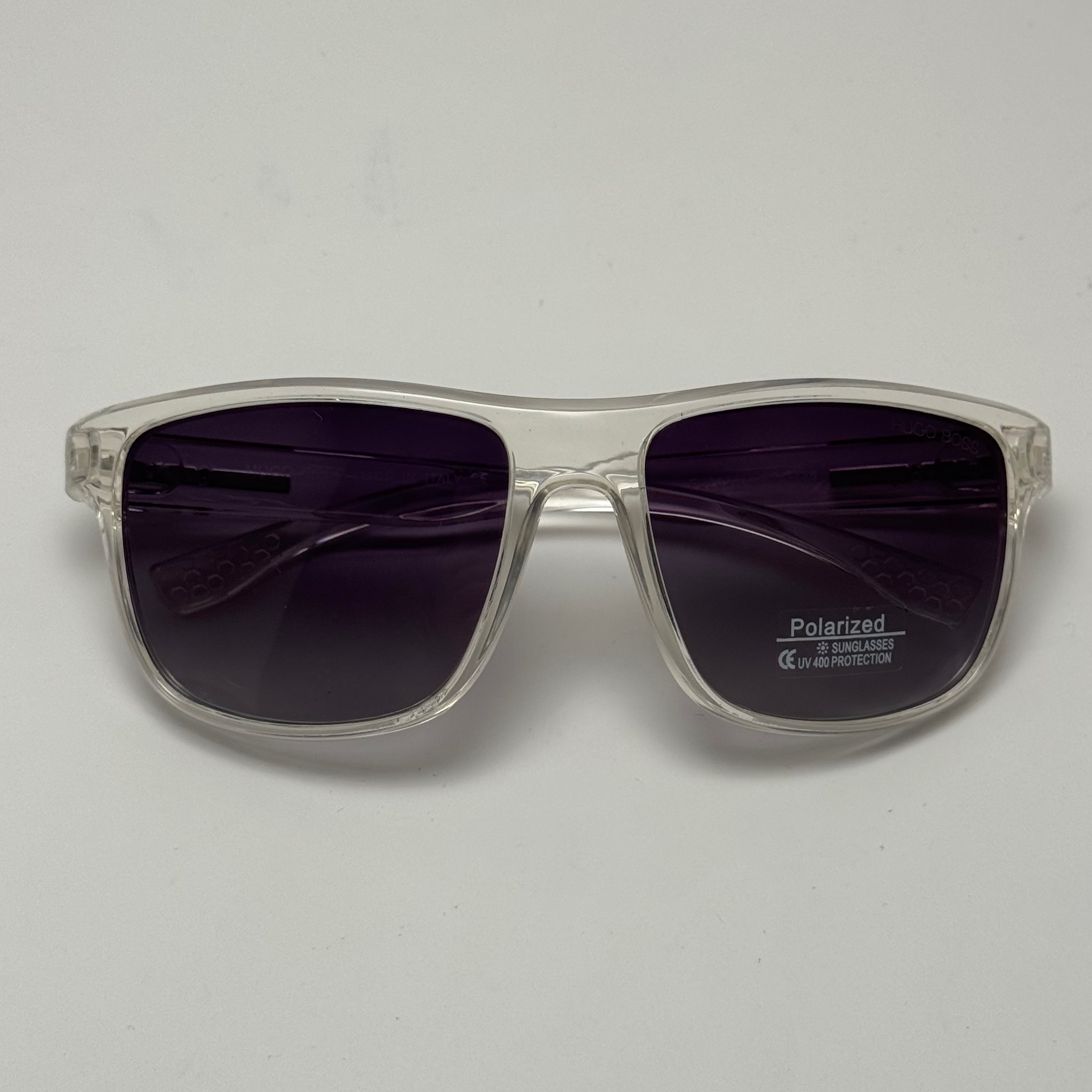 عینک آفتابی پلاریزه هوگو باس HUGO BOSS کریستالی مشکی کد 2205 - عینک رانندگی
