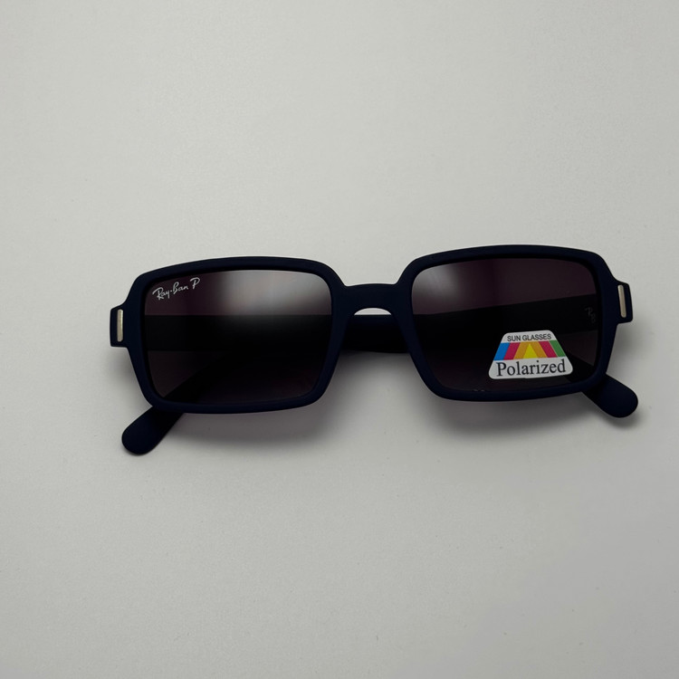 عینک آفتابی پلاریزه ریبن مستطیلی آبی پر رنگ کد rayban RB 2201