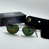 عینک آفتابی خلبانی رندولف شیشه سنگ آنتی رفلکس سبز فریم نوک مدادی فول پک RANDOLPH AVIATOR RE 58 24K