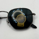 عینک ریبن هگزونال شیشه سنگ فریم نوک مدادی عدسی مشکی به همراه پک کامل ریبن کد Rayban RB 3548