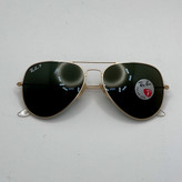 عینک ریبن خلبانی شیشه سنگ پلاریزه سبز با فریم طلایی به همراه پک کامل ریبن کد Rayban RB 3026