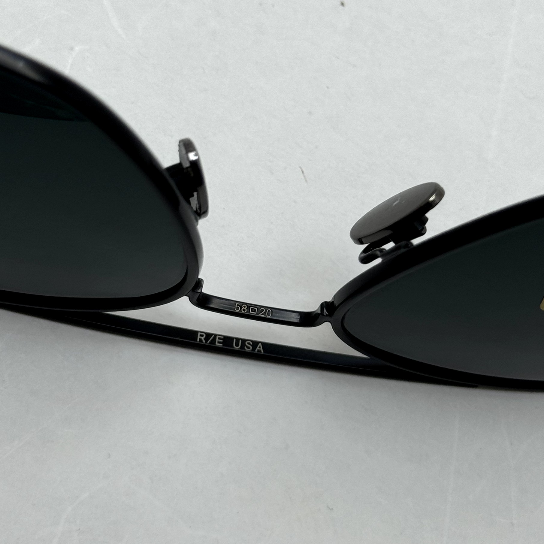 عینک آفتابی خلبانی رندولف شیشه سنگ آنتی رفلکس مشکی فریم مشکی فول پک RANDOLPH AVIATOR RE 58 BLACK
