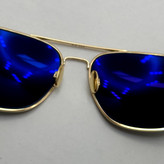 عینک آفتابی خلبانی رندولف شیشه سنگ آنتی رفلکس مشکی فریم طلایی فول پک RANDOLPH AVIATOR RE 58 24K GOLD