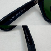 عینک آفتابی ویفرر ریبن rayban WAYFARER شیشه سنگ سبز فریم براق سایز 50 به همراه پک کامل اورجینال rb2140
