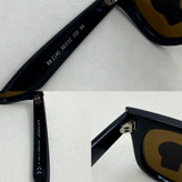 عینک آفتابی ویفرر ریبن rayban WAYFARER شیشه سنگ قهوه ای فریم براق سایز 50 به همراه پک کامل اورجینال RB2140