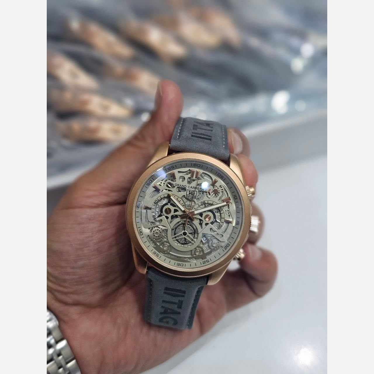 ساعت مچی مردانه تگ هویرر tag heuer cr7 سه موتور فعال کرنوگراف کیفیت عالی پرداخت قسطی