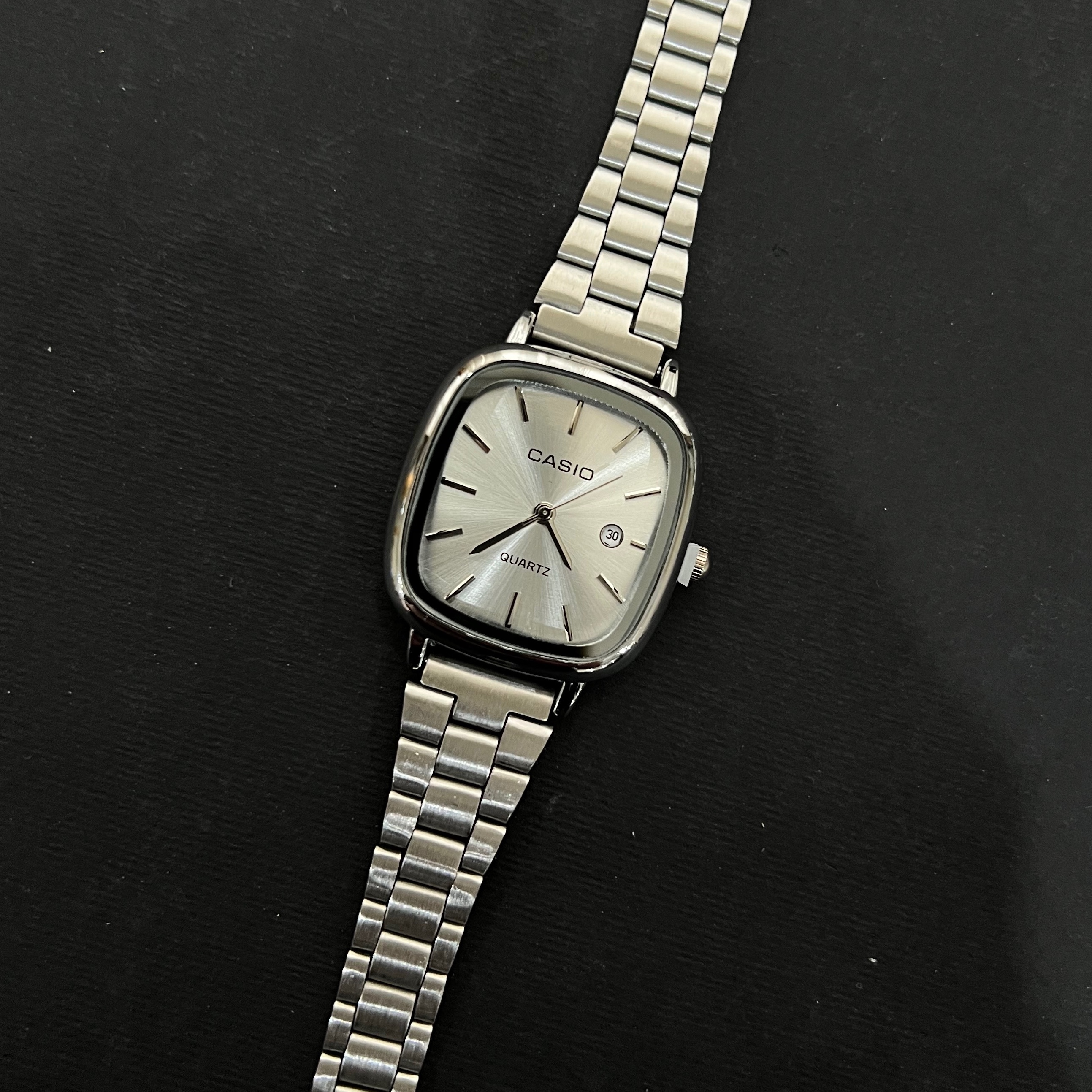 ساعت دخترانه کاسیو اولدمانی تمام نقره ای