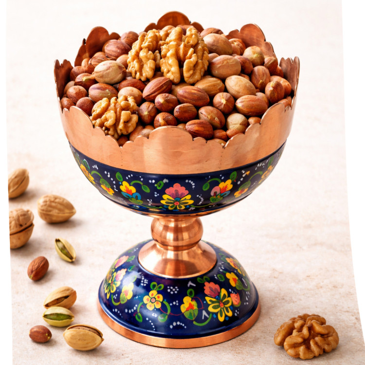 آجیل خوری،شکلاتخوری، قندان مس و پرداز سایز کوچک