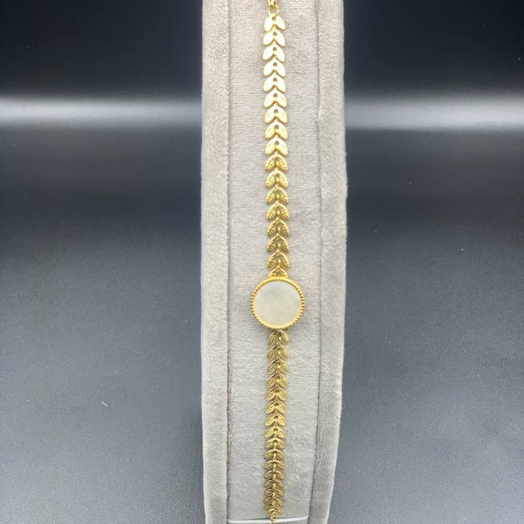 دستبند زنانه طرح ونکلیف VanCleef و گوی رنگ ثابت با کیفیت بالا کد zel (پس کرایه)