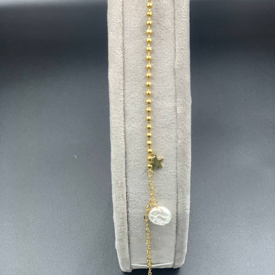 دستبند زنانه طرح ونکلیف VanCleef و گوی رنگ ثابت با کیفیت بالا کد zel (پس کرایه)