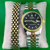 ساعت و دستبند رولکس Rolex مردانه استیل، تاریخ دار و دارای عقربه دید در شب رنگ ثابت کد zki (پس کرایه)