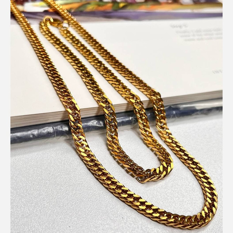 ست گردنبند و دستبند مردانه طرح کارتیر Cartier جنس استیل عیار 316 رنگ کاملا ثابت کد ztk (پس کرایه)