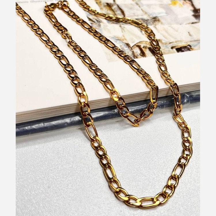 ست گردنبند و دستبند مردانه طرح کارتیر Cartier جنس استیل عیار 316 رنگ کاملا ثابت کد ztk (پس کرایه)