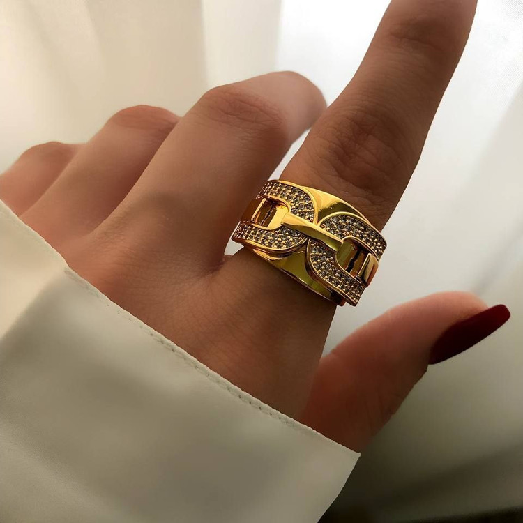 انگشتر زنانه طرح کارتیه Cartier فری سایز Freesize رنگ کاملا ثابت کد sm (پس کرایه)