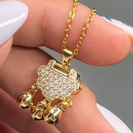گردنبند و آویز استیل زنانه طرح ابر و قطره نگین تنوع طرح رنگ ثابت کد tk (پس کرایه)