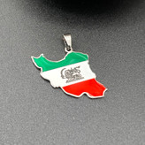 گردنبند و آویز پلاک استیل نقشه ایران در تنوع رنگ و سبک رنگ کاملا ثابت کد ki (پس کرایه)
