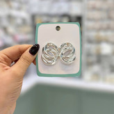 گوشواره آبکاری نقره زنانه طرح برگ مینیمال تنوع طرح رنگ ثابت کد gy (پس کرایه)