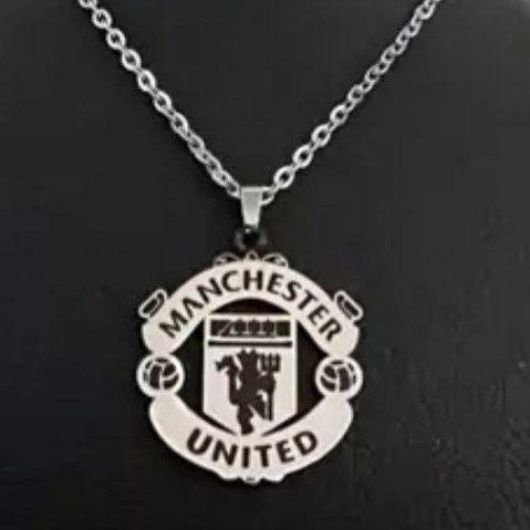زنجیر و آویز پلاک استیل طرح منچستر MANCHESTER در دو مدل رنگ ثابت کد as