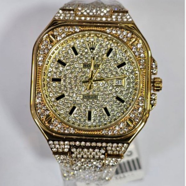 ساعت مچی زنانه رولکس ROLEX فول نگین مخراج کاری تاریخ دار تنوع طرح رنگ ثابت کد vn