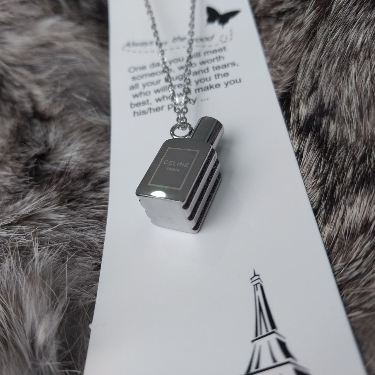 گردنبند و آویز پلاک استیل عطر یار و جا عطری رنگ ثابت کد as