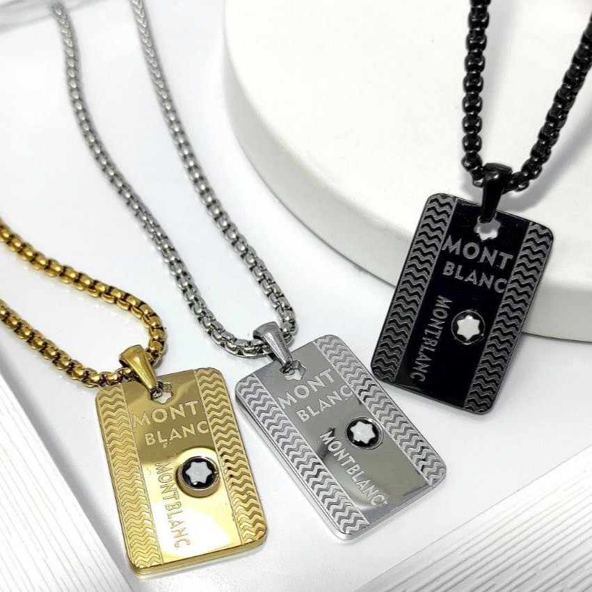 گردنبند و آویز پلاک استیل مردانه ورساچ VERSACE تنوع طرح رنگ ثابت کد mp