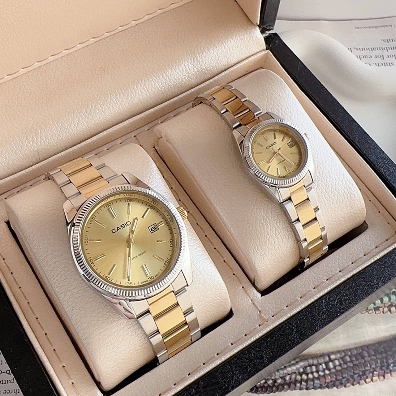 ساعت مردانه یا زنانه تک مارک CASIO تاریخدار موتور ژاپن ضد آب