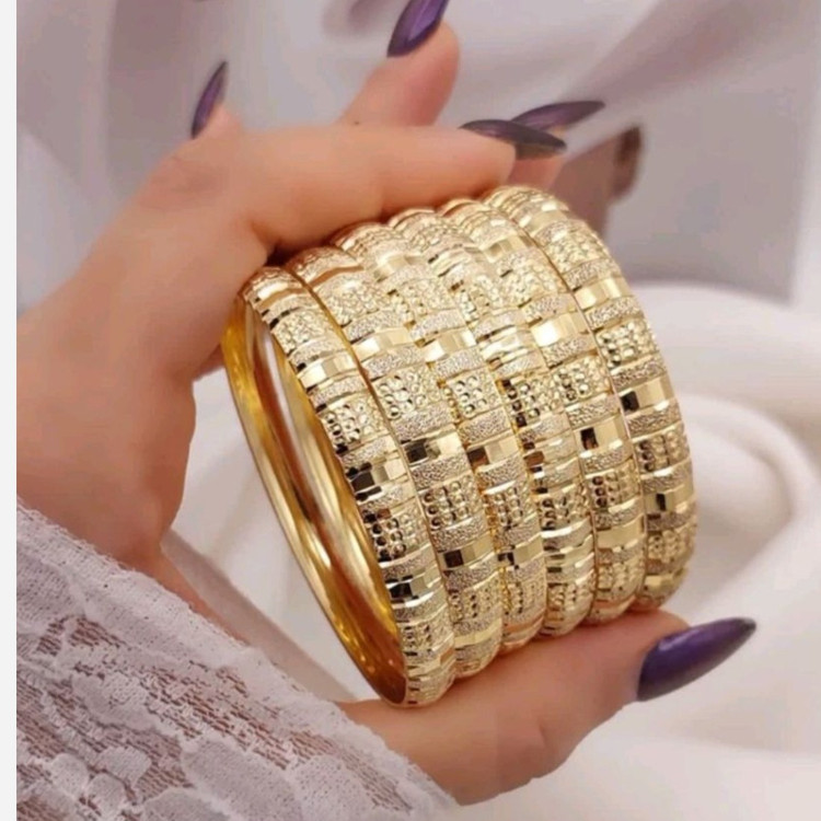 النگو زنانه طلا روس اصل پک سه عددی 7 میل