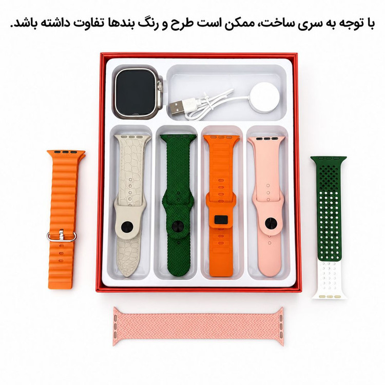 ساعت هوشمند 49 میلی متری زد تی مدل Seven Plus One 7+1 با بند سیلیکونی