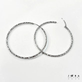 گوشواره حلقه ای 50 میل نقره ای ژوپینگ کد 317090274