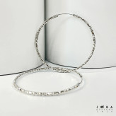 گوشواره حلقه ای 50 میل نقره ای ژوپینگ کد 317090274