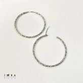 گوشواره حلقه ای نقره ای تراشه ژوپینگ کد 317080243