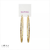 گوشواره حلقه ای طلایی تراشه بزرگ ژوپینگ کد 317100304