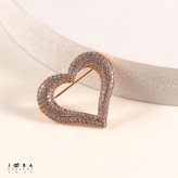 گل سینه قلبی طلایی و نقره ای برند ژوپینگ کد 1091391972