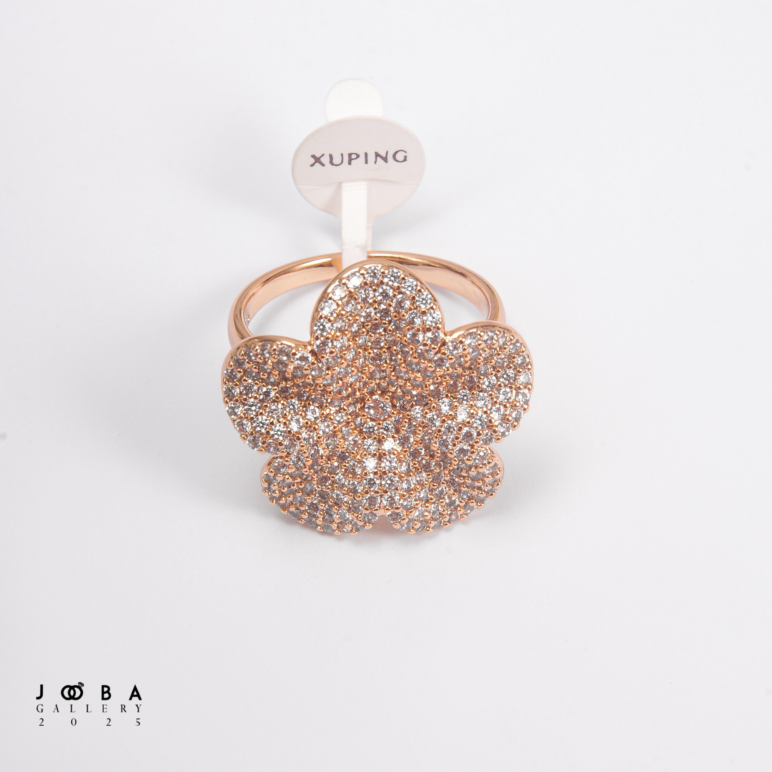 انگشتر فول نگین گل ژوپینگ کد 1011462174