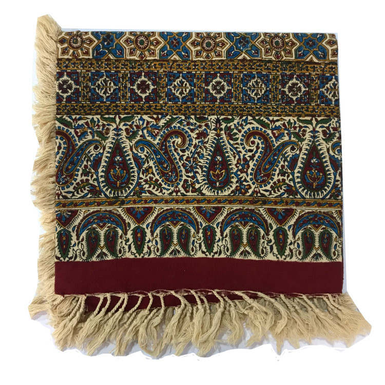 رومیزی قلمکار سایز 100در 100 طرح خاتم صنایع دستی پرشین