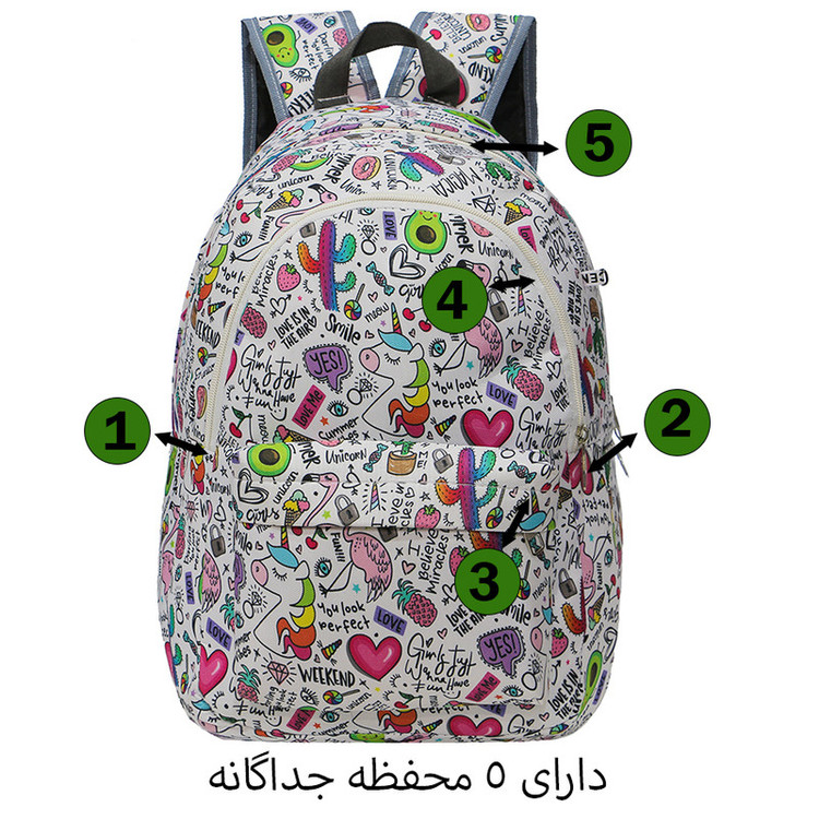 کوله پشتی توریث مدل SBK-4589 به همراه جامدادی