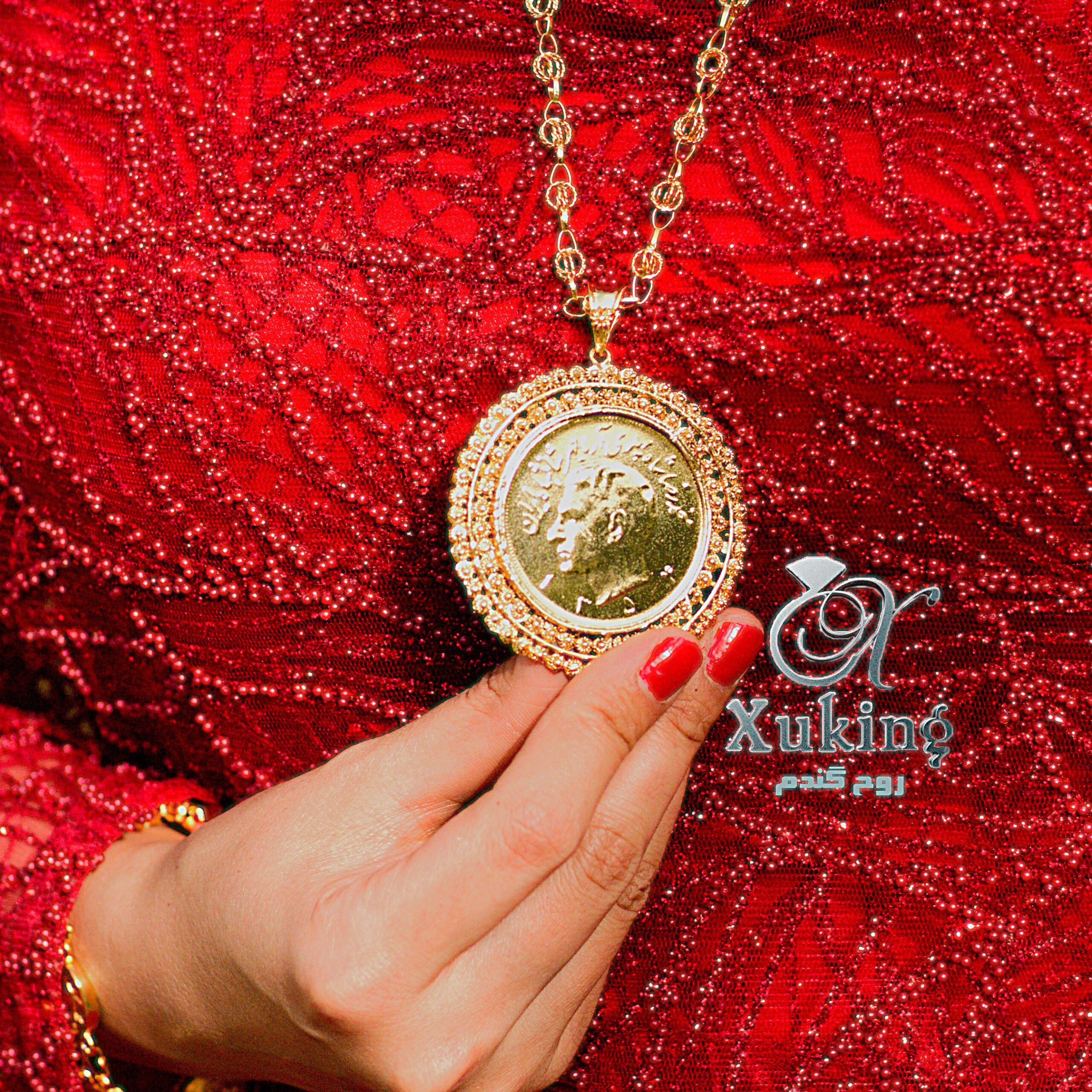 پلاک دو دور گشنیزی طلا | عروسی | بدلیجات روح گندم