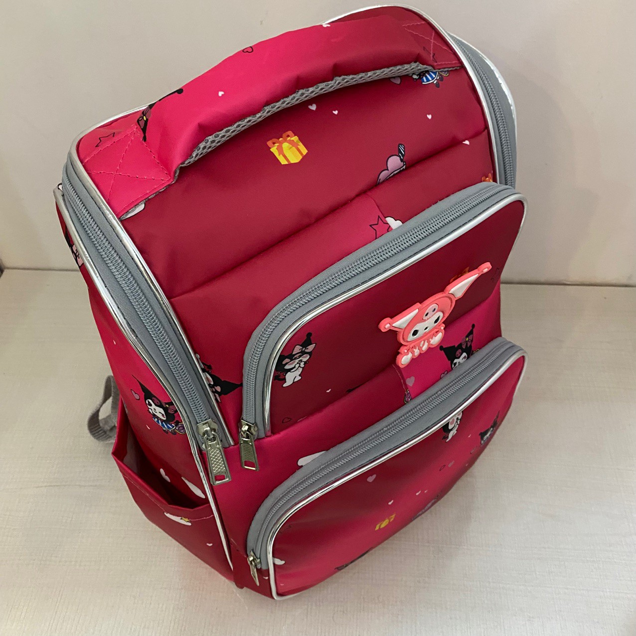 کیف مدرسه کرومی صندوقی،کیفیت عالی(پس کرایه)