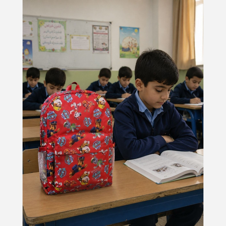 کوله مدرسه طرح دار