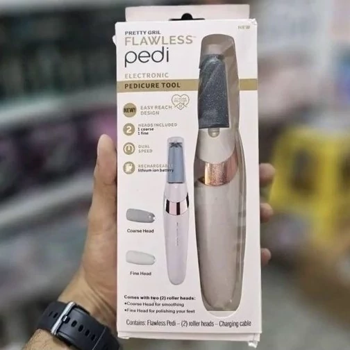 سنگ پا شارژی Pedi Flawless دوکاره پوست پا