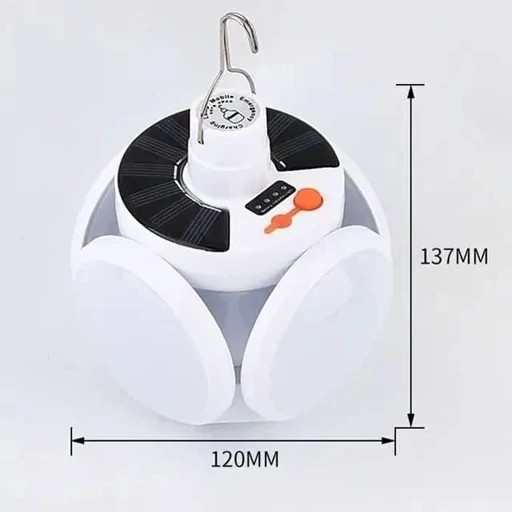لامپ 5 پر با شارژ usb و پنل خورشیدی،درجه 1