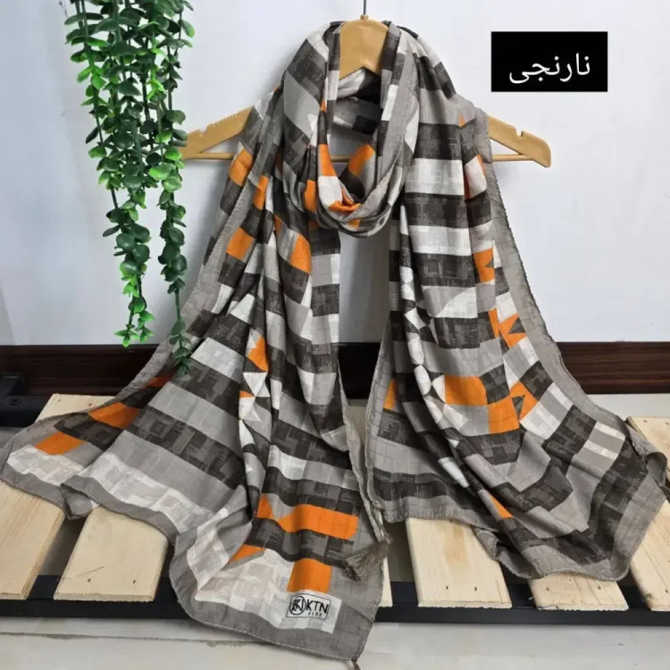 شال نخی ژاکارد مدل کیانا ابعاد 70 در 190 سانتیمتر