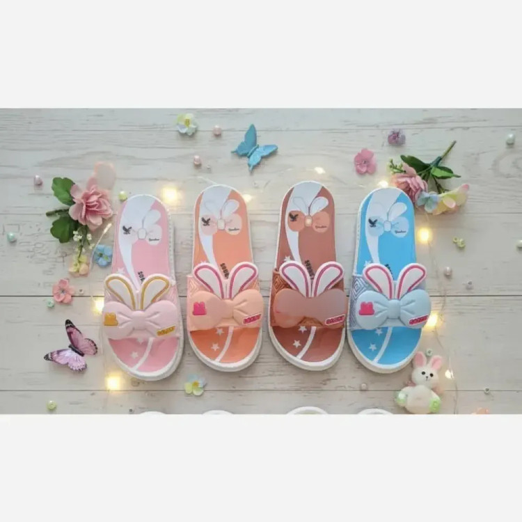 دمپایی زنانه مدل خرگوش زیره پلیمر سبک و راحت رنگ صورتی و گلبهی