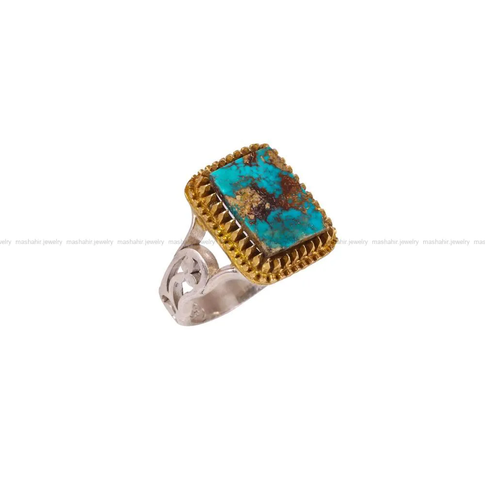 انگشتر فیروزه شجری مردانه کد 4130