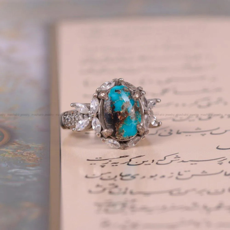 انگشتر فیروزه شجری زنانه کد 1976